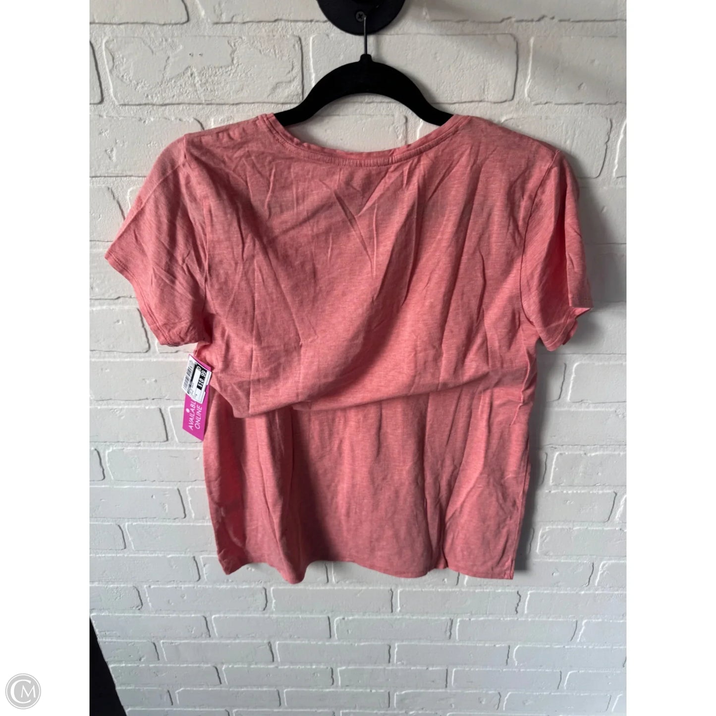 Top Short Sleeve Basic By Garnet Hill In Orange, Size: M