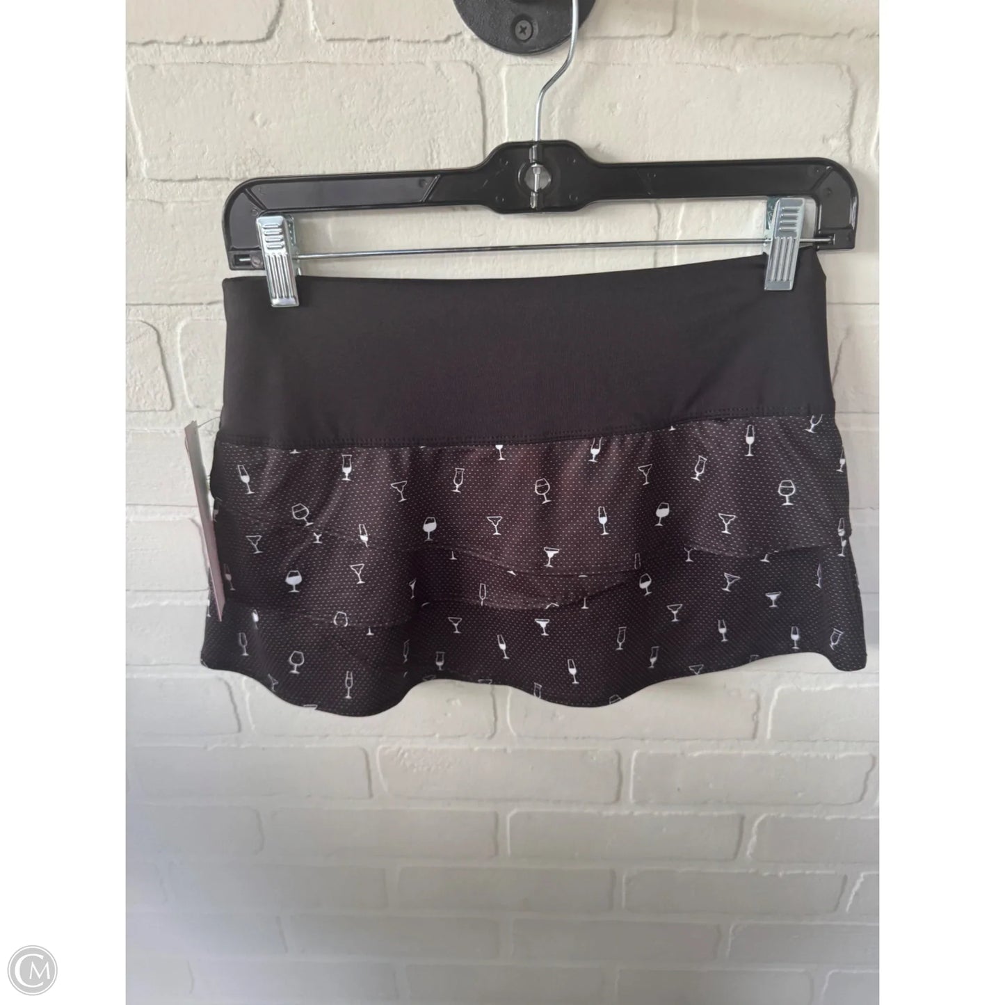 Athletic Skort By Lucky In Love In Black & White, Size: 0