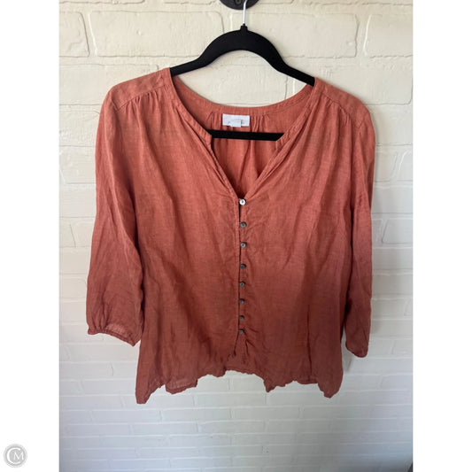 Top Long Sleeve By Pure Jill In Orange, Size: Lp