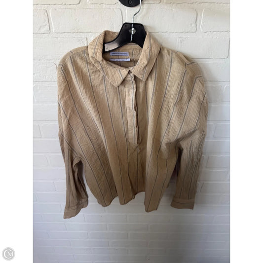 Top Long Sleeve By Urban Outfitters In Tan, Size: M