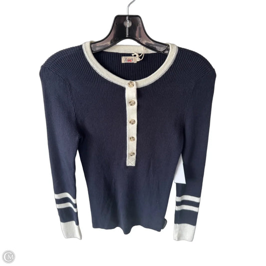 Sweater By Faherty In Blue & Cream, Size: S