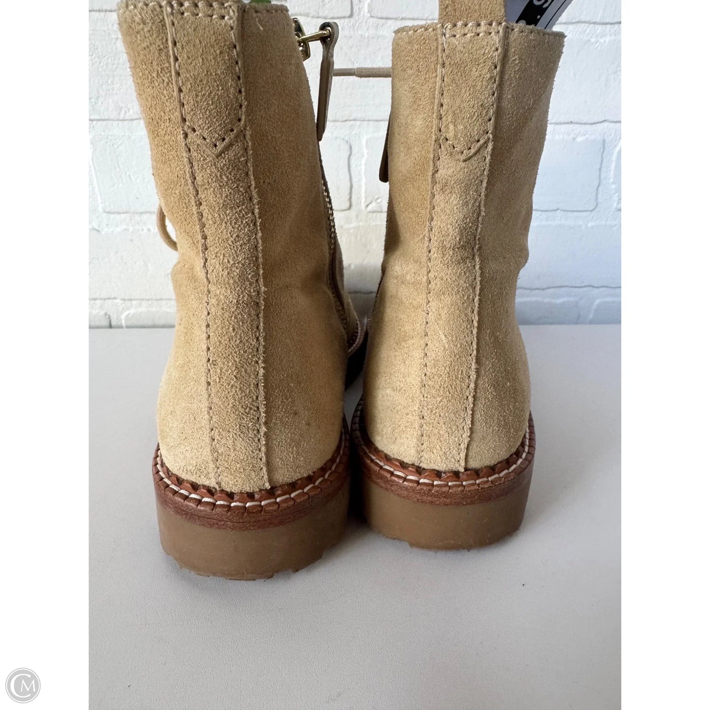 Boots Ankle Flats By Vince In Tan, Size: 7.5