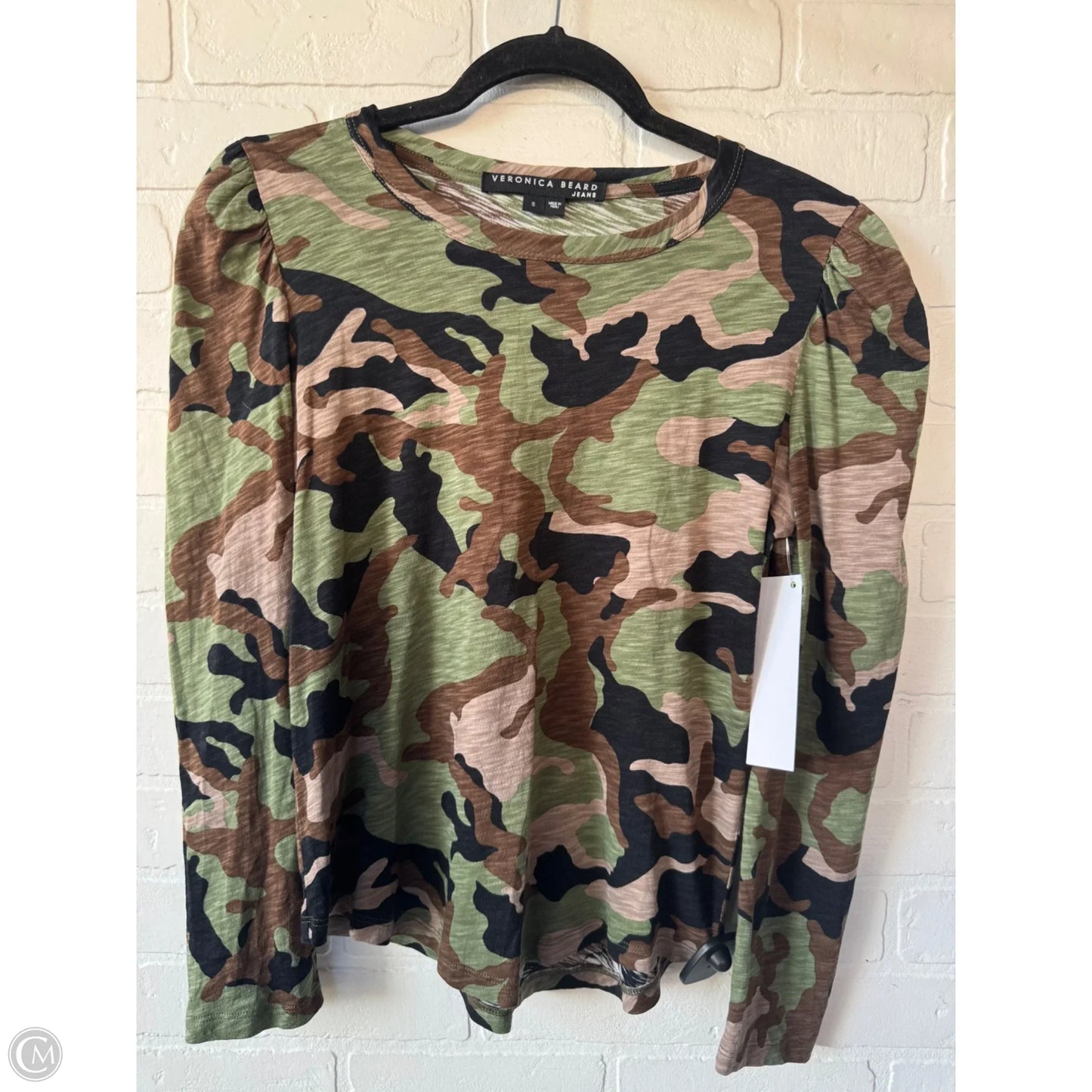 Top Long Sleeve By Veronica Beard In Black & Green, Size: S