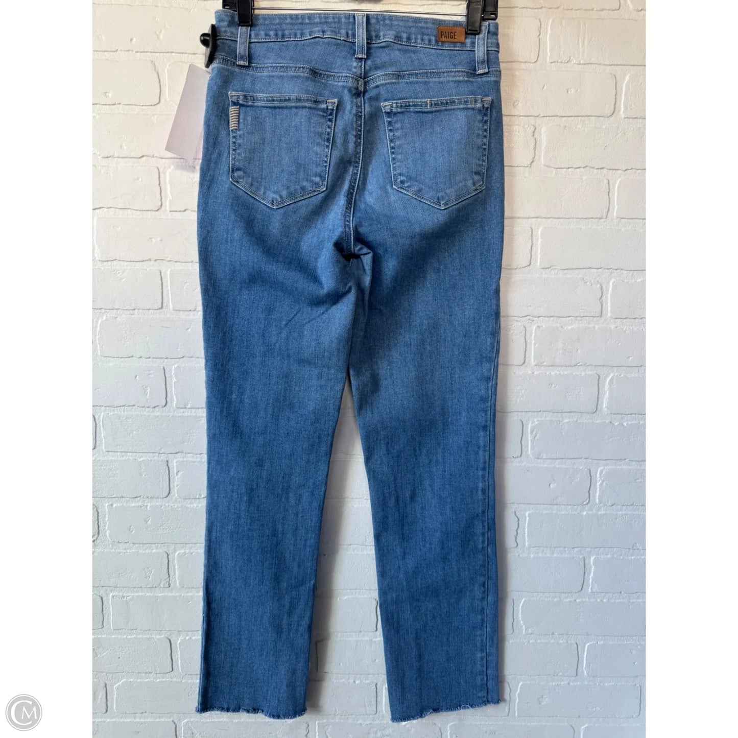 Jeans Straight By Paige In Blue Denim, Size: 4