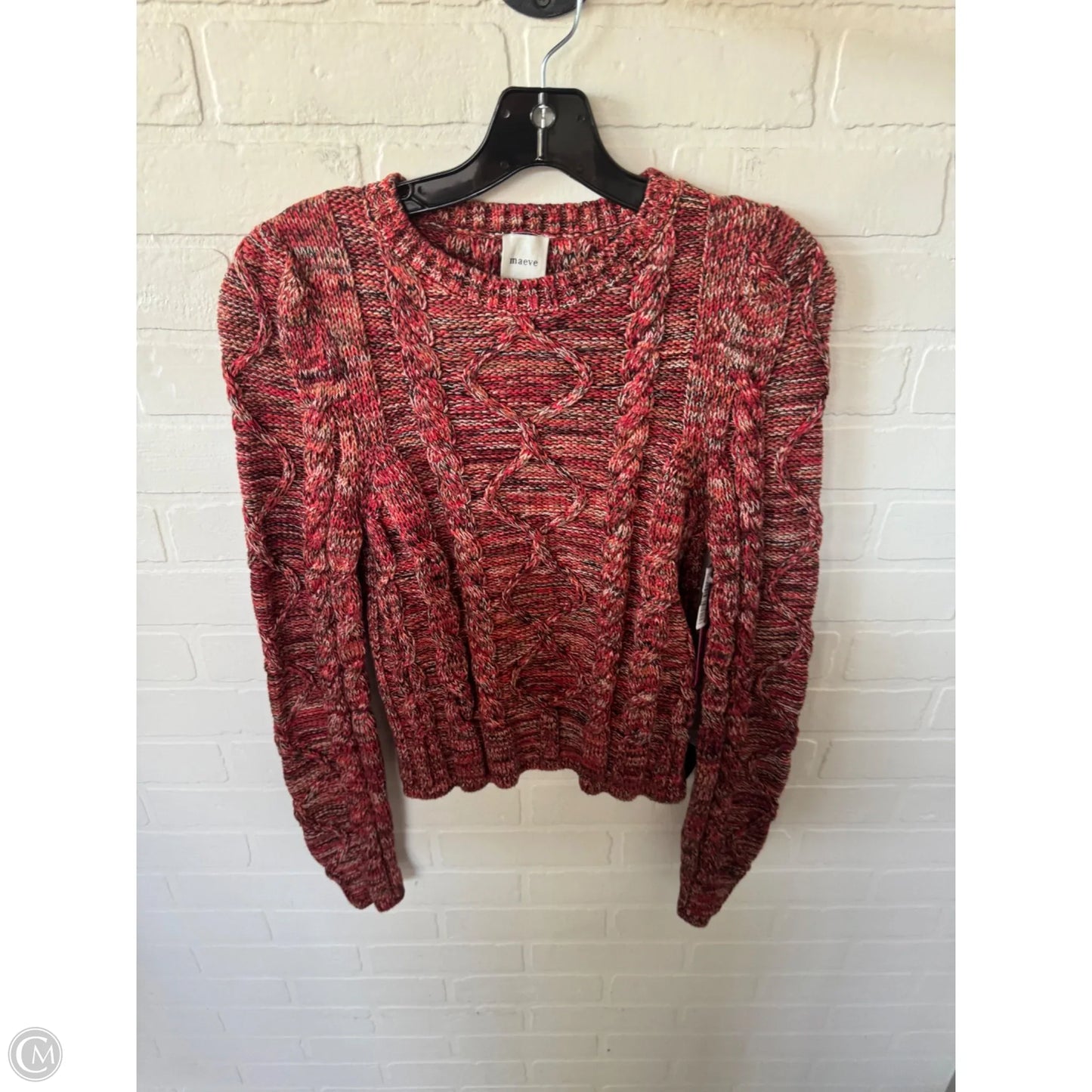 Sweater By Maeve In Orange & Red, Size: S