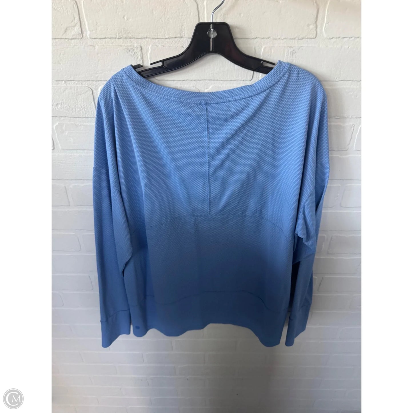 Athletic Top Long Sleeve Crewneck By Zella In Blue, Size: Xl