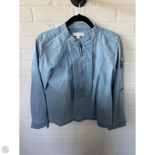 Top Long Sleeve By Banana Republic In Blue Denim, Size: L