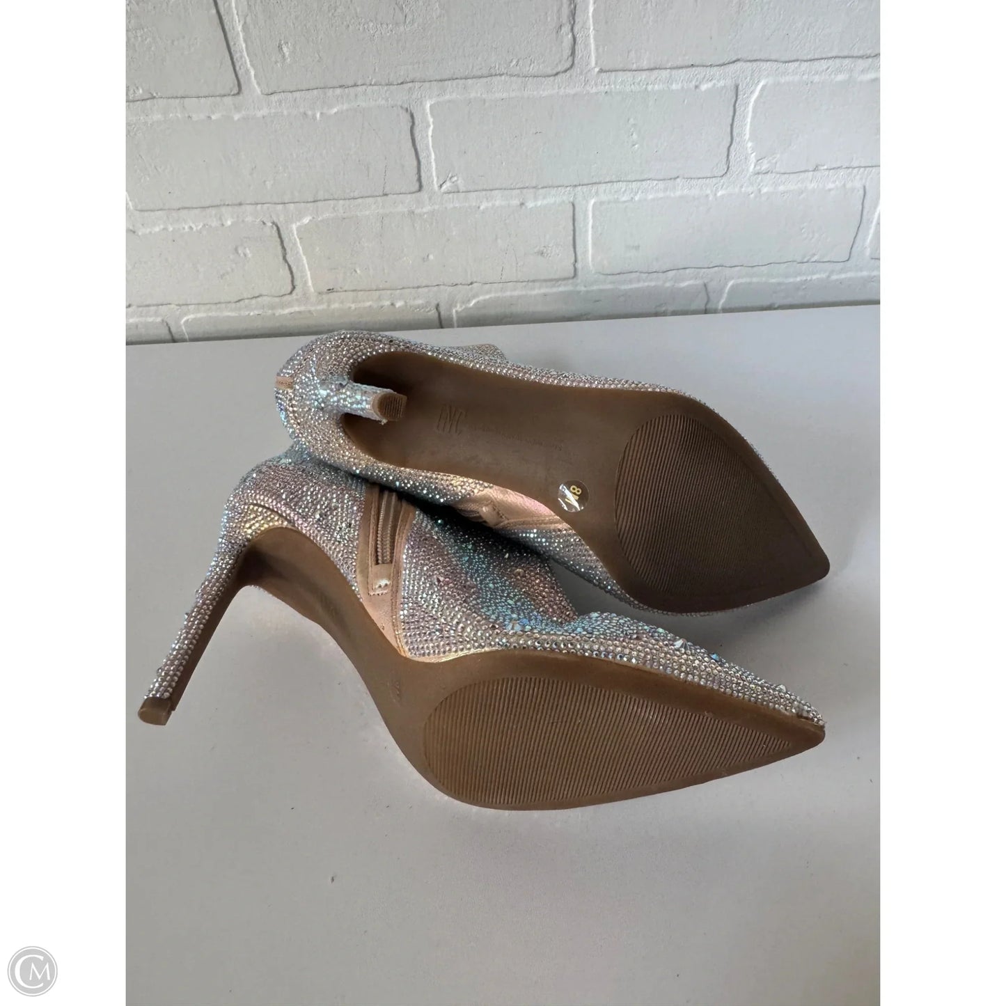 Boots Mid-calf Heels By Inc In Silver, Size: 8