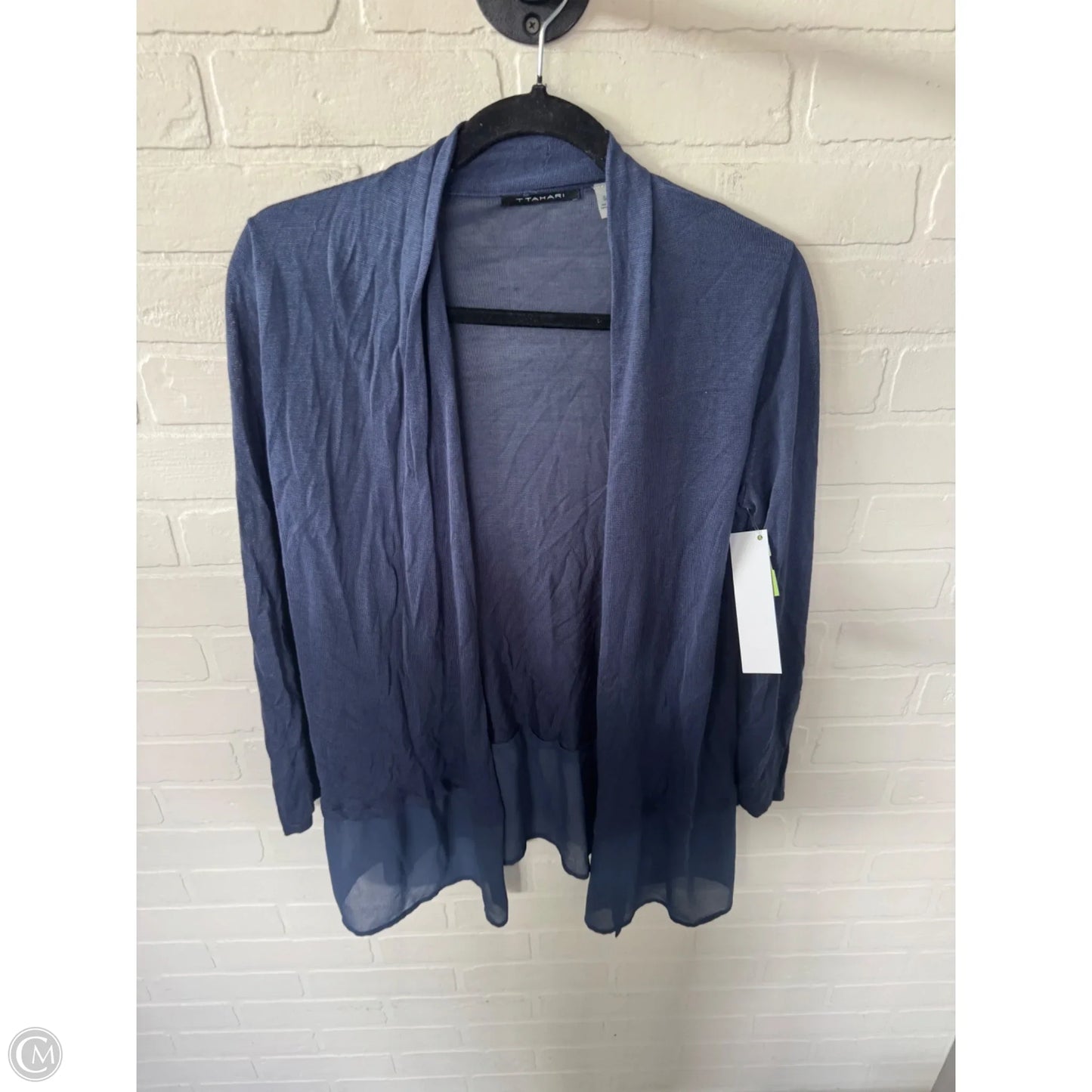 Sweater Cardigan By Tahari In Blue, Size: S