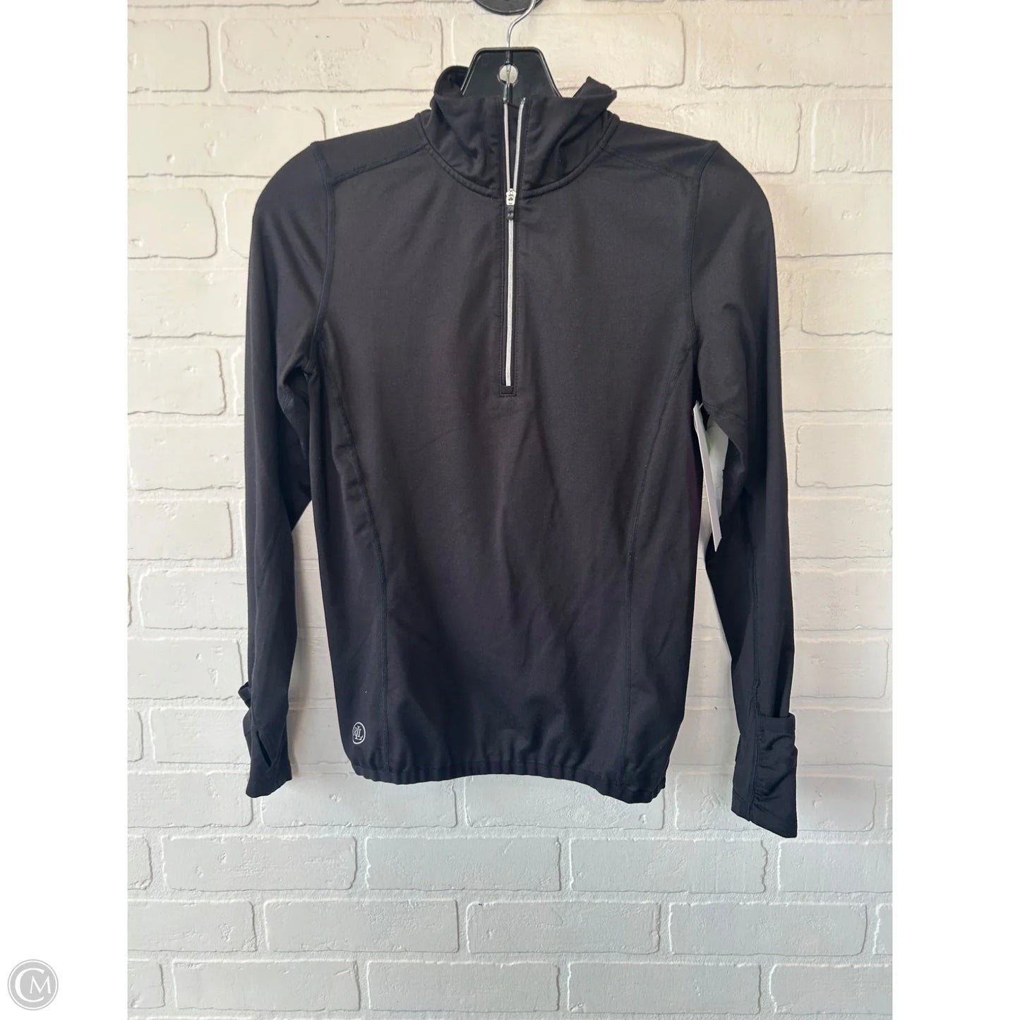 Athletic Top Long Sleeve Collar By Lauren By Ralph Lauren In Black, Size: Xxs