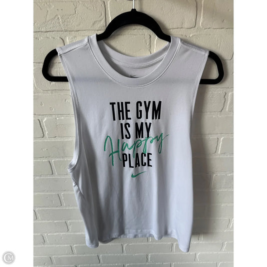 Athletic Tank Top By Nike Apparel In White, Size: M
