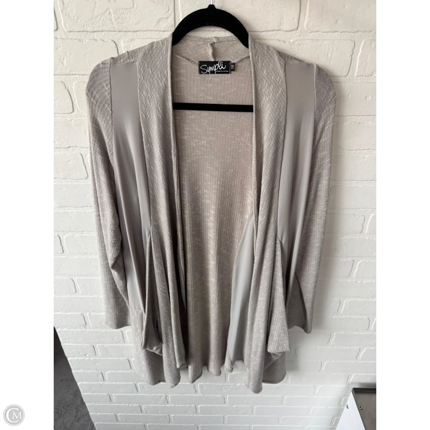 Sweater Cardigan By Sympli In Beige, Size: M