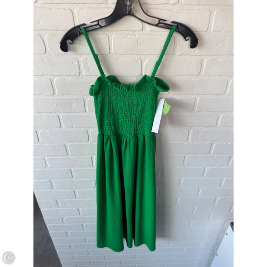 Dress Casual Midi By H&m In Green, Size: Xs