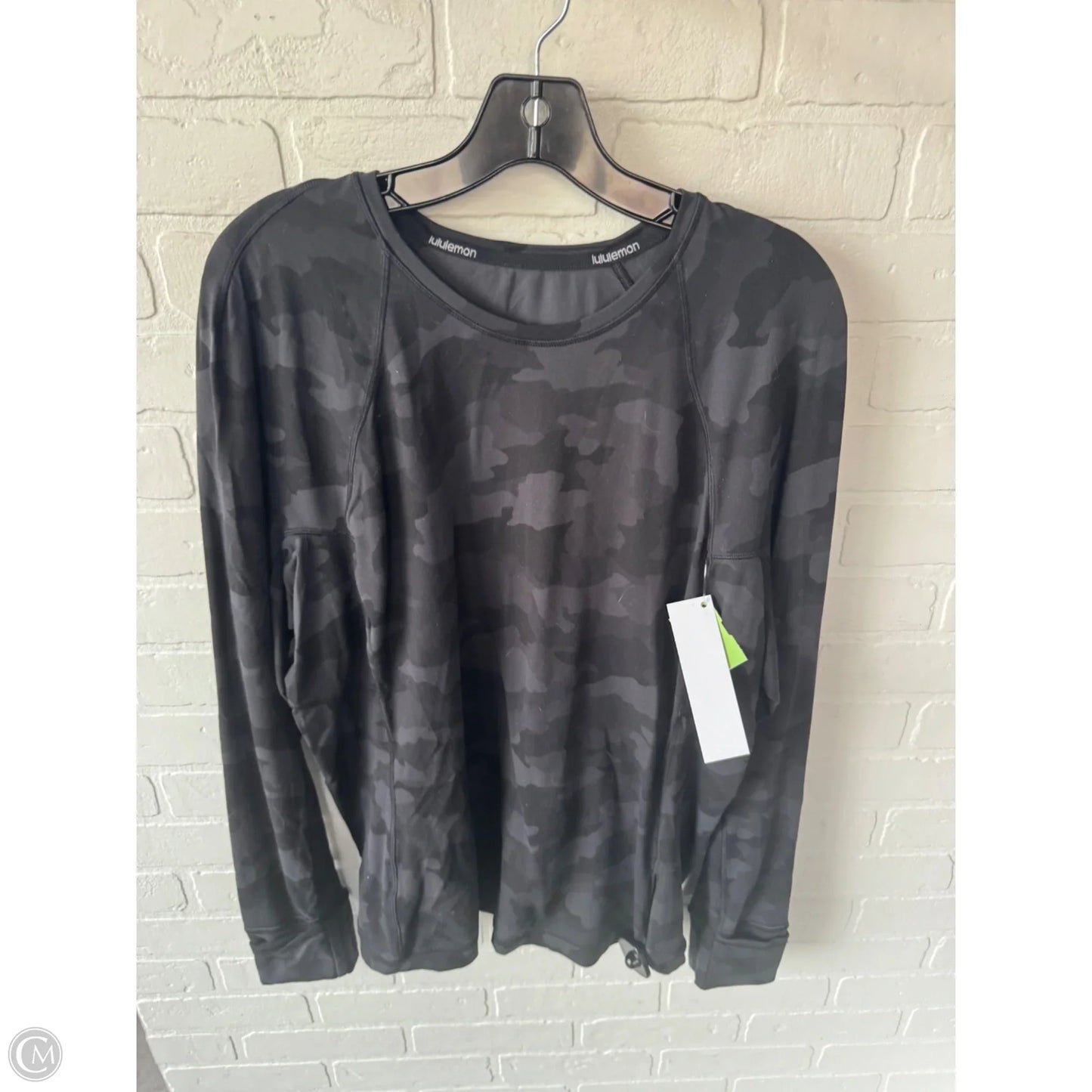 Athletic Top Long Sleeve Crewneck By Lululemon In Black, Size: 2x