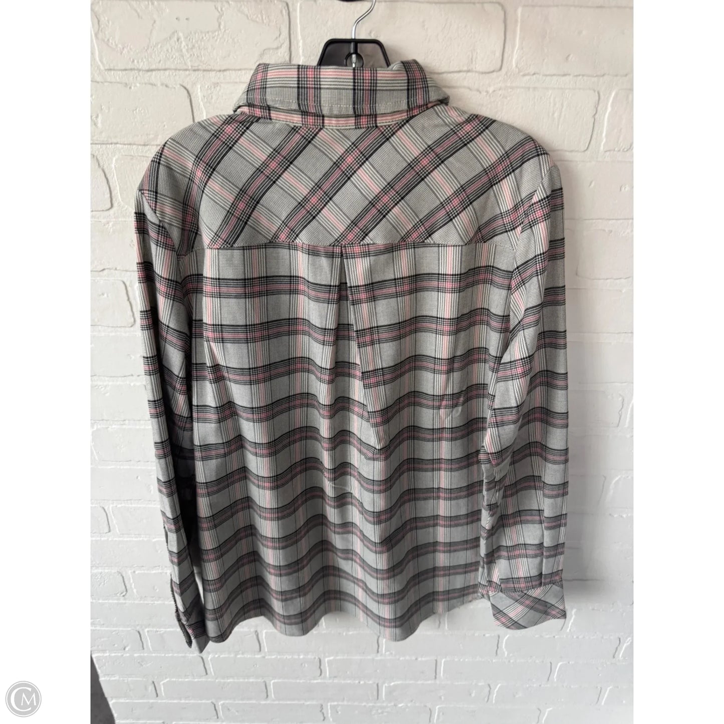 Top Long Sleeve By Cabi In Black & Pink, Size: M