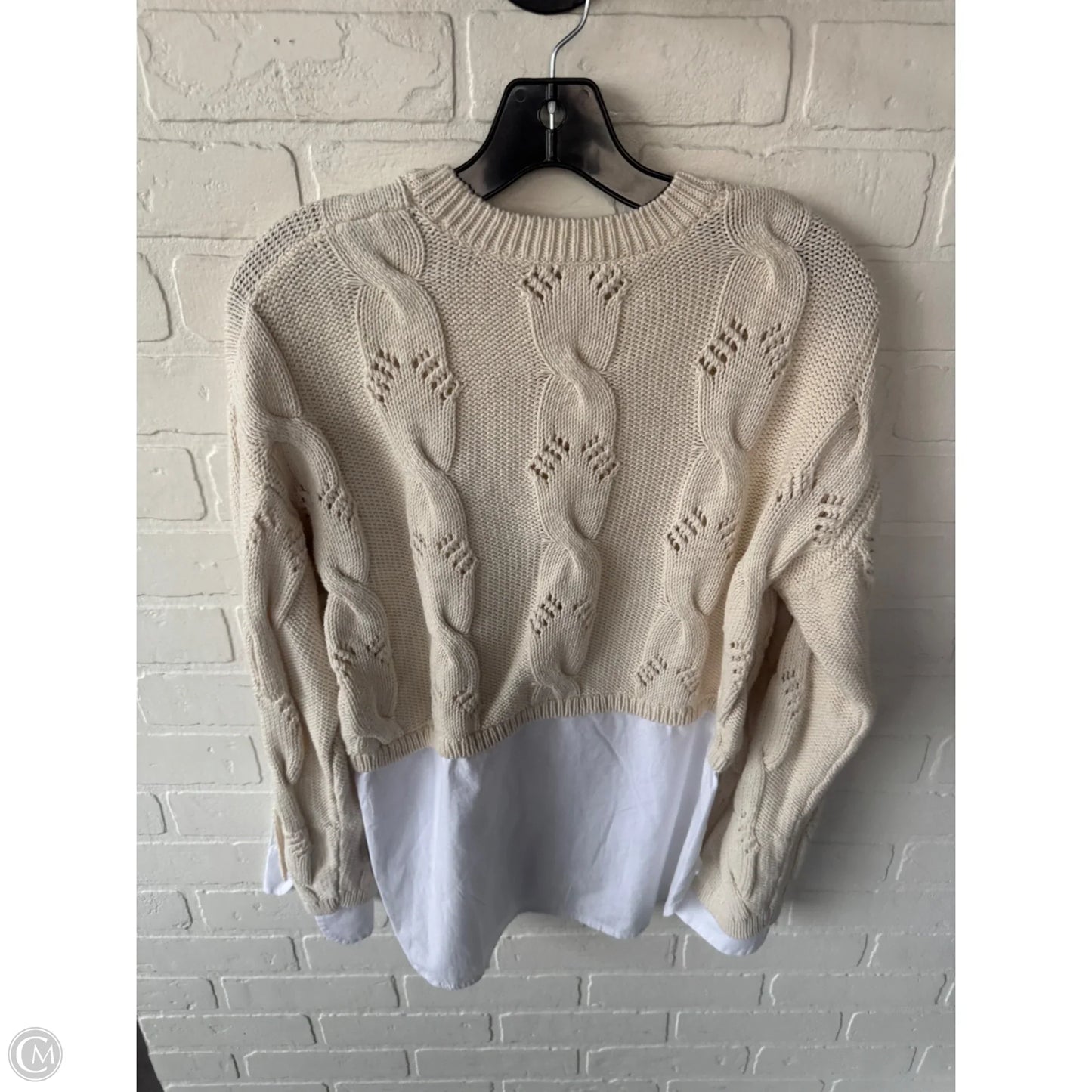 Sweater By Pilcro In Cream & White, Size: Xs