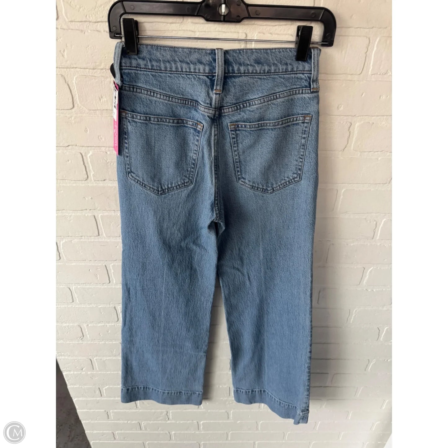 Jeans Wide Leg By J. Crew In Blue Denim, Size: 0p