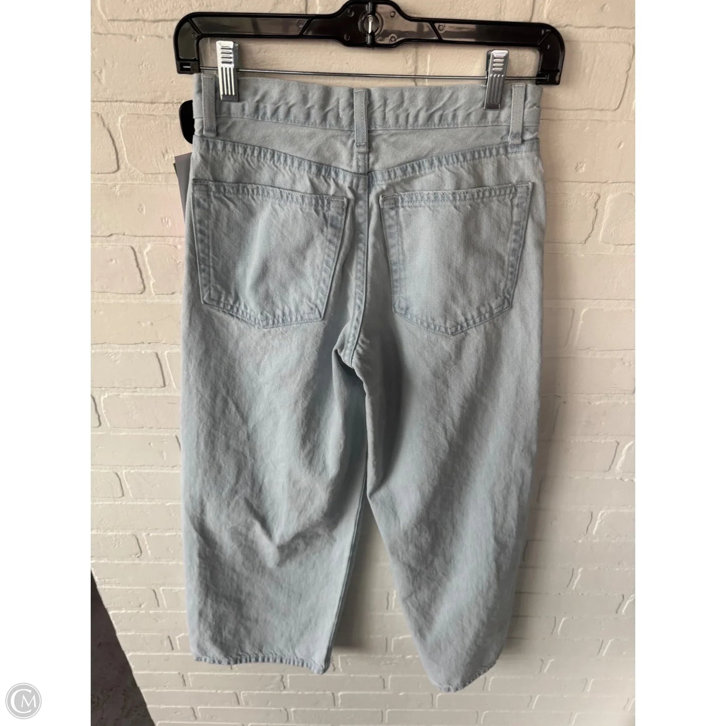 Jeans Wide Leg By Askk Ny In Blue Denim, Size: 0