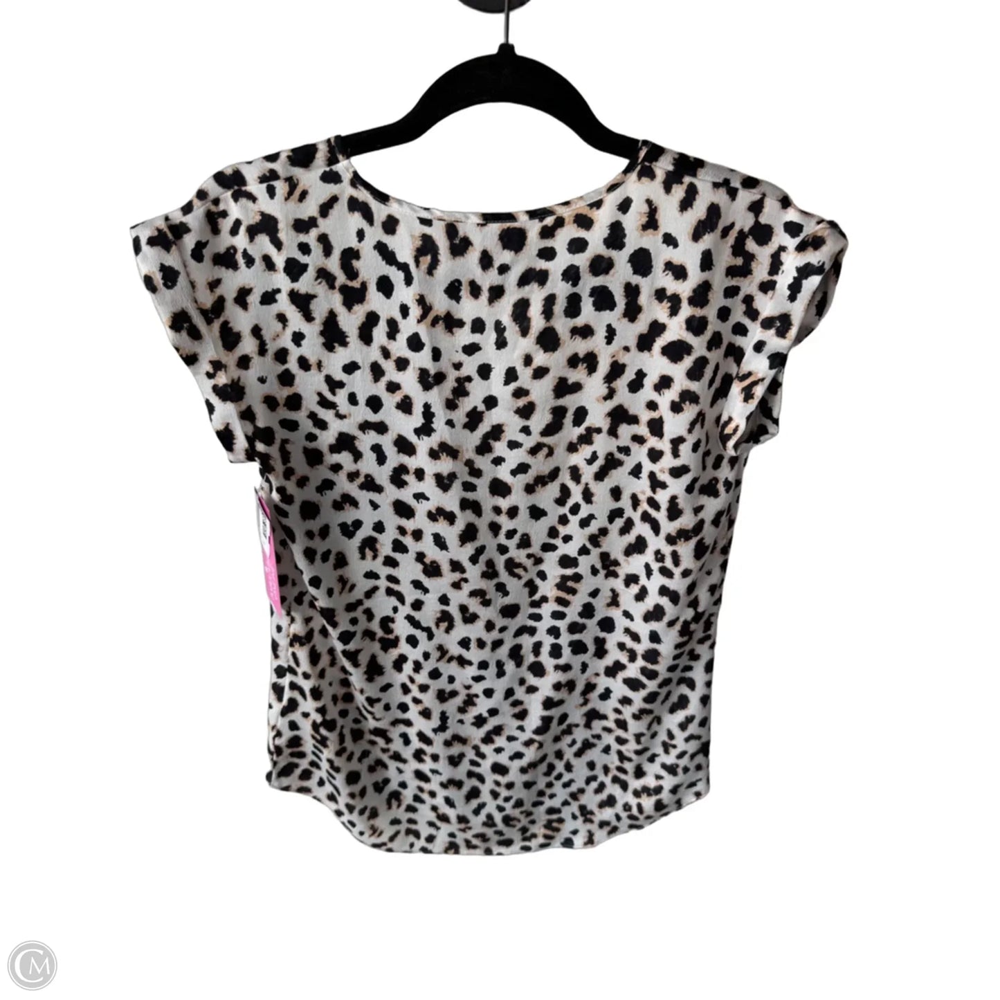 Top Short Sleeve By Express In Black & White, Size: Xs