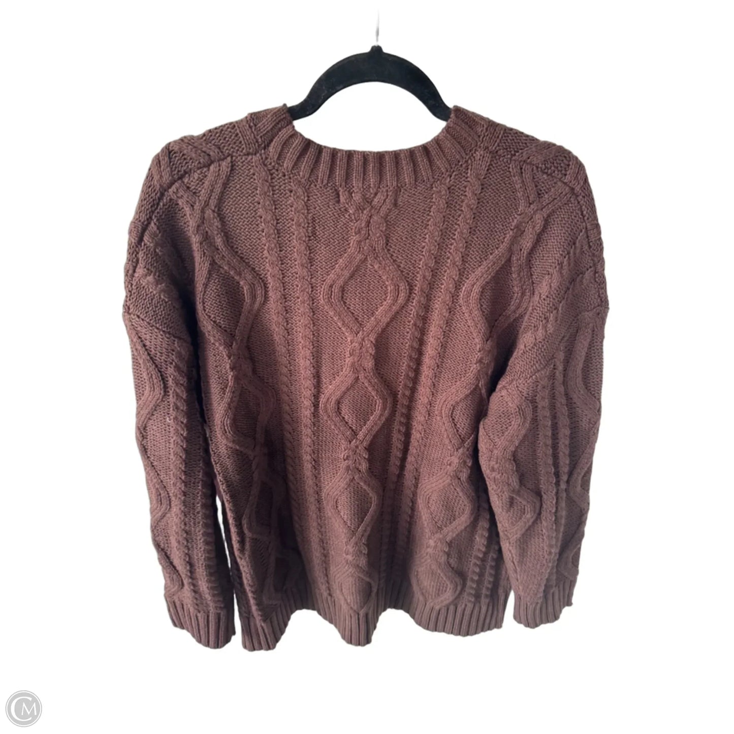 Sweater By Trendy Queen In Brown, Size: L