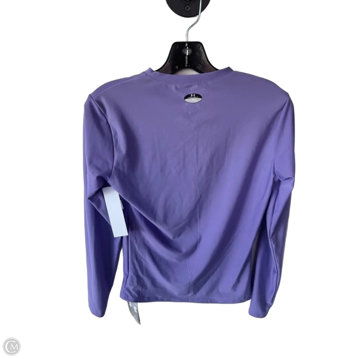 Athletic Top Long Sleeve Crewneck By Under Armour In Purple, Size: L