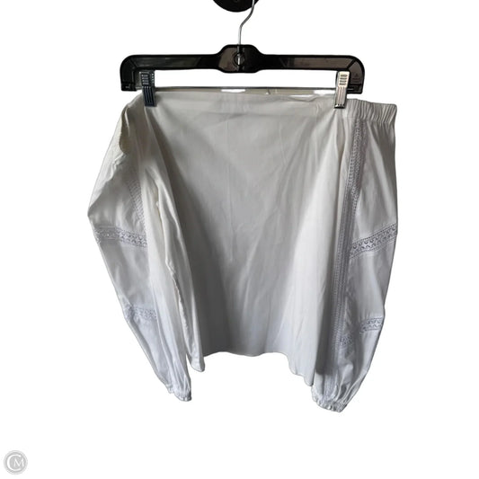 Top Long Sleeve By White House Black Market In White, Size: M