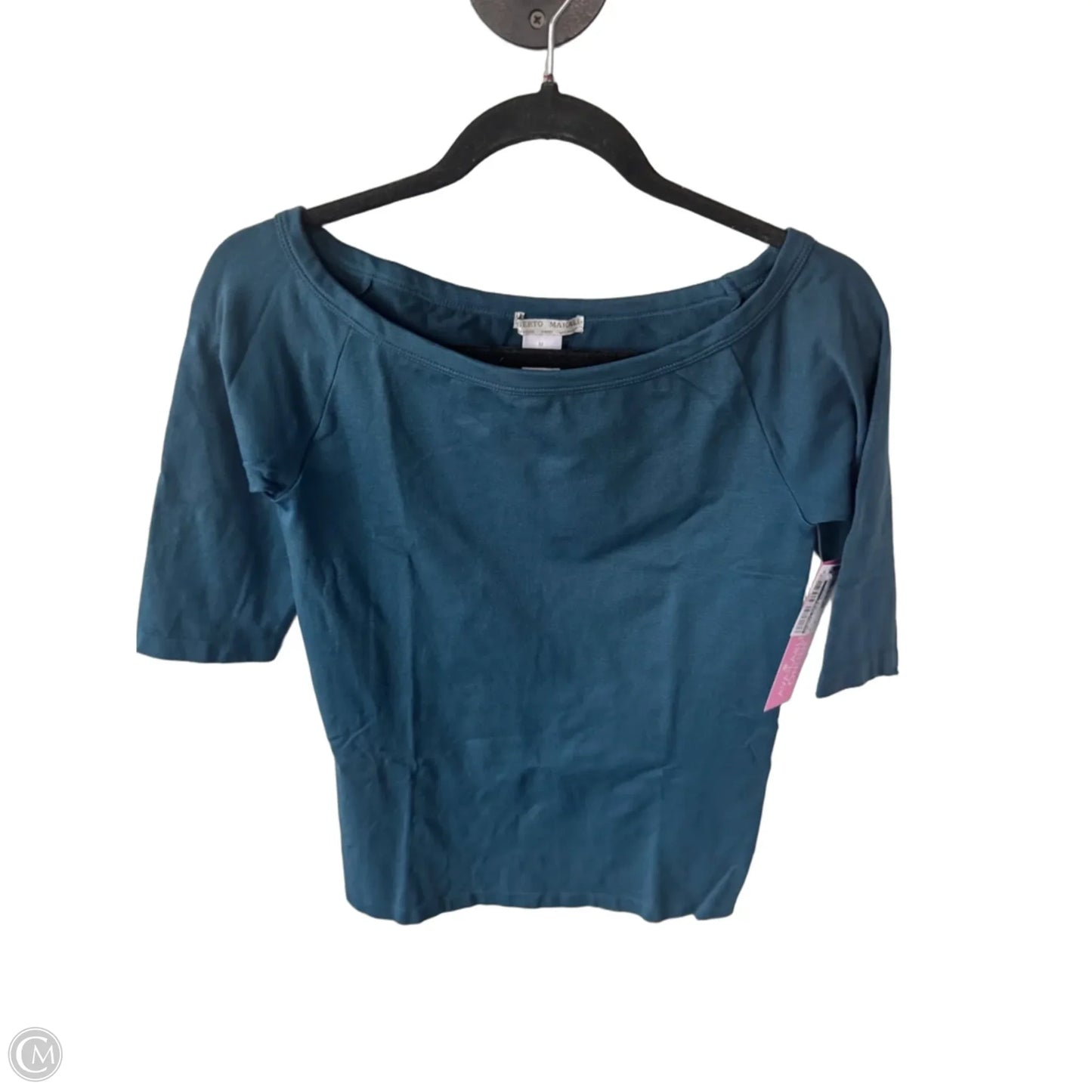 Top 3/4 Sleeve Basic By Alberto Makali In Blue, Size: M