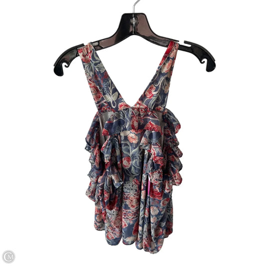 Top Sleeveless By Cato In Blue & Orange, Size: 3x