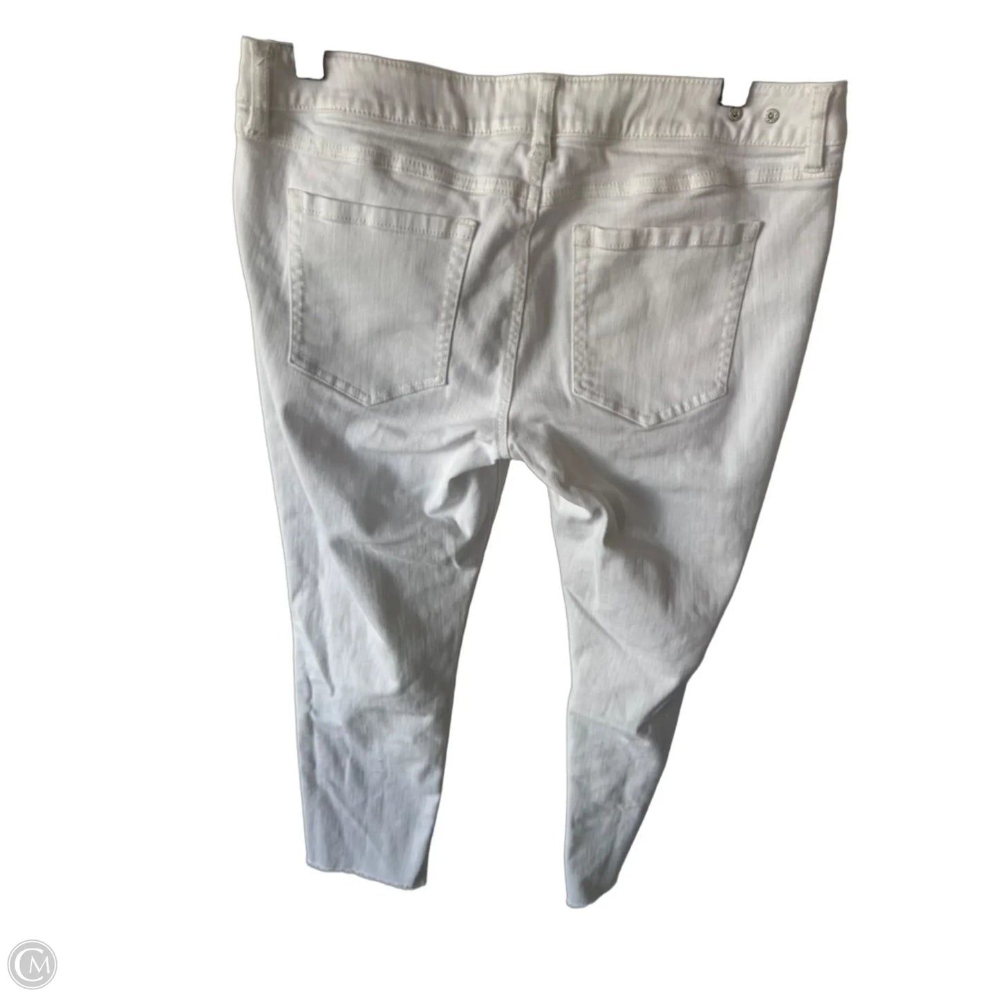 Jeans Boyfriend By Cabi In White Denim, Size: 8