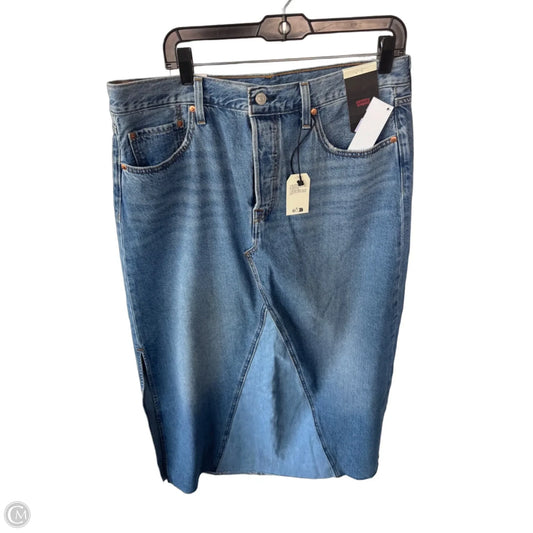 Skirt Maxi By Levis In Blue Denim, Size: 16