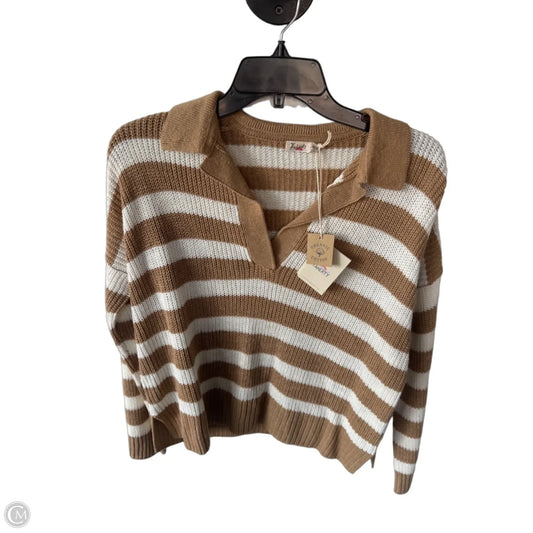 Sweater By Faherty In Tan & White, Size: Xs