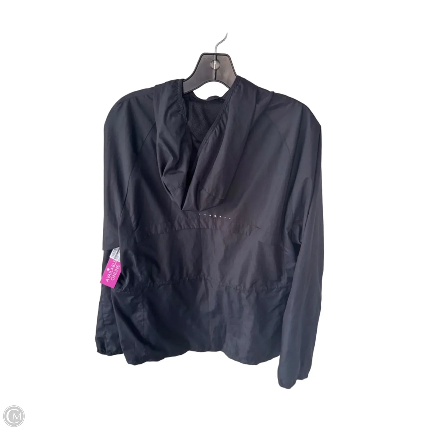 Jacket Windbreaker By Asics In Black, Size: L