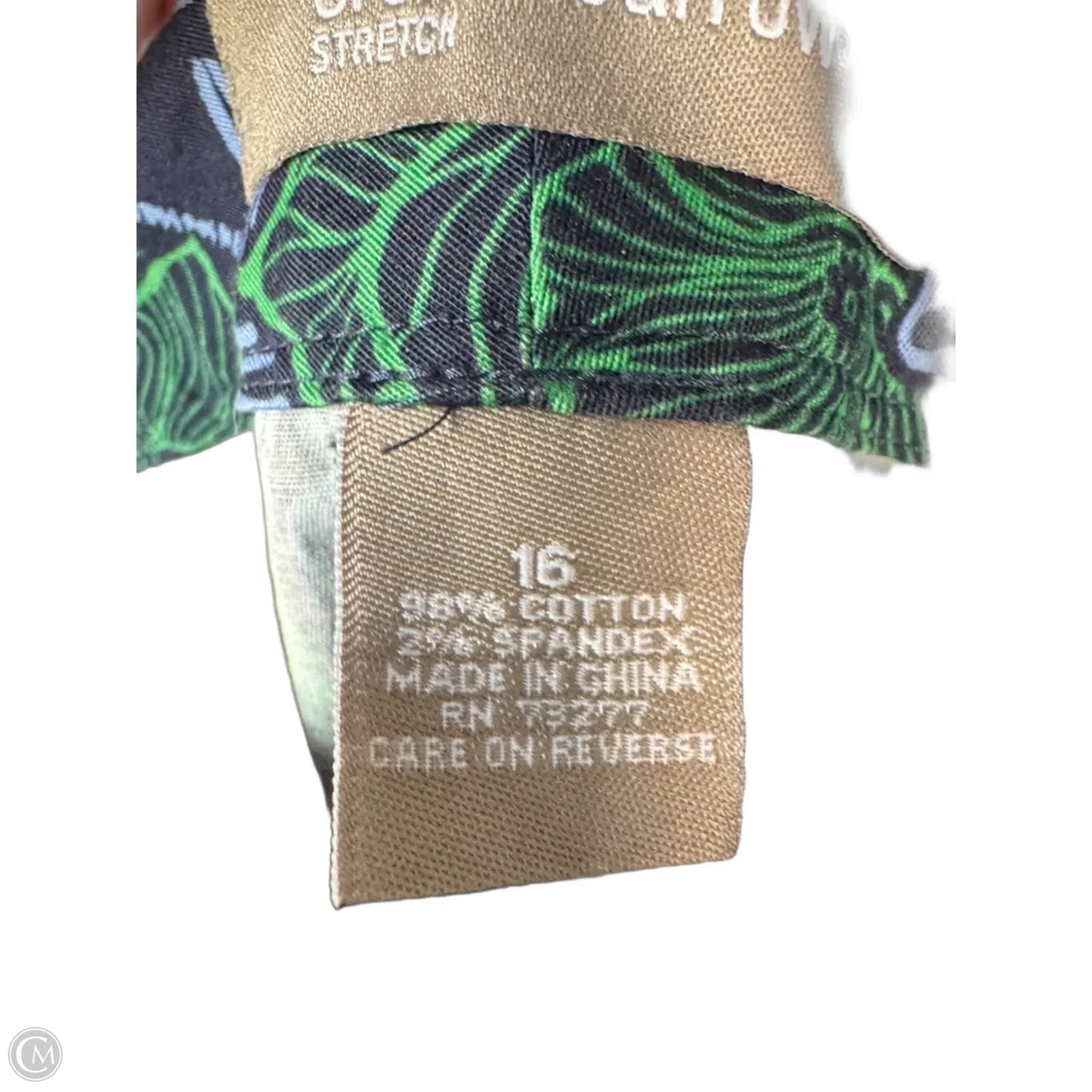 Skort By Croft And Barrow In Blue & Green, Size: 16