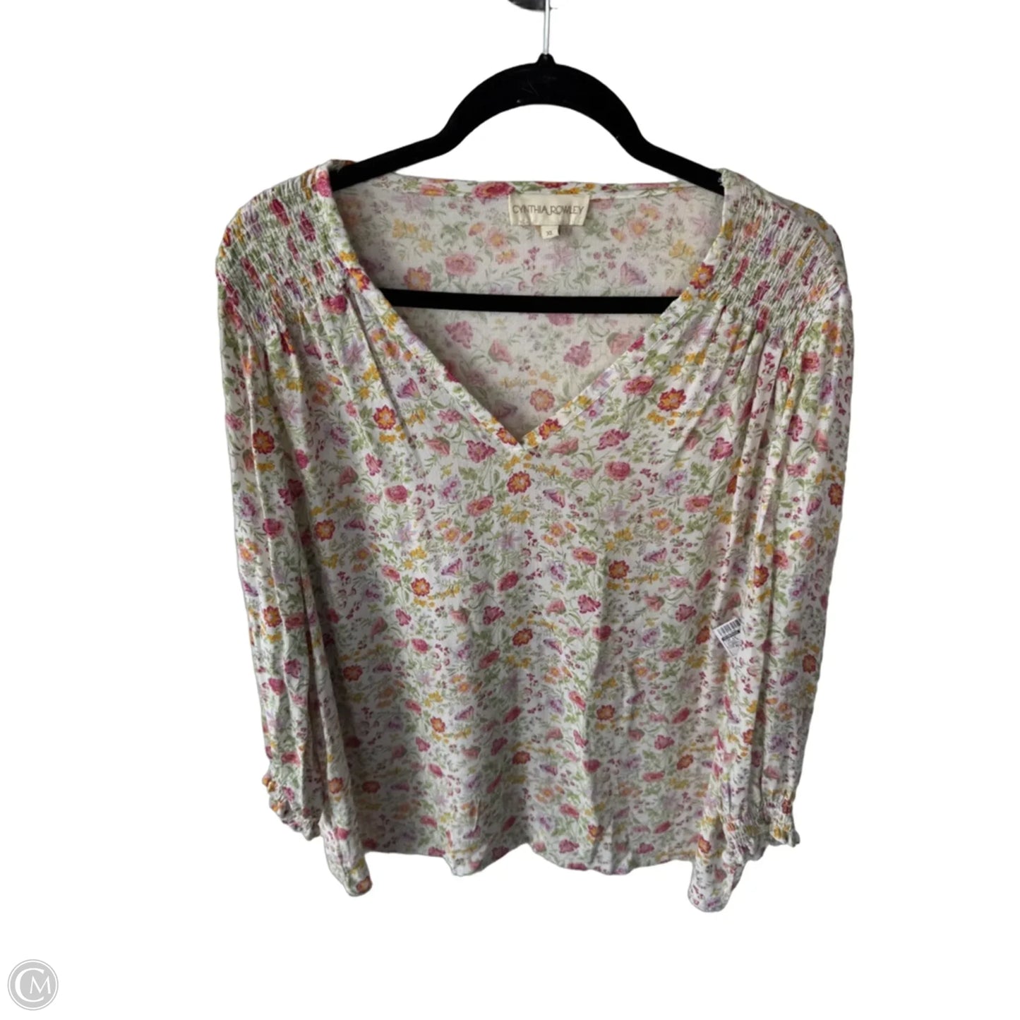 Top Long Sleeve By Cynthia Rowley In Green & Pink, Size: Xl