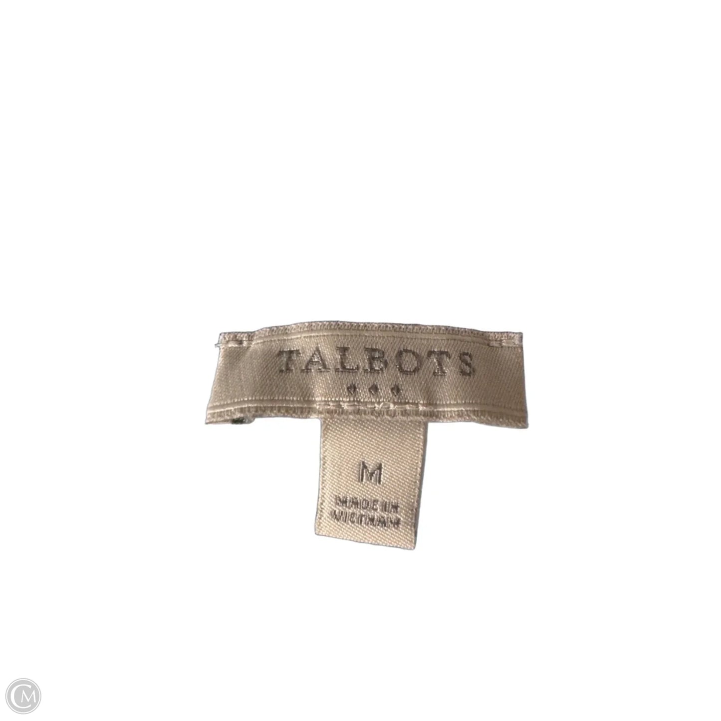 Top Long Sleeve By Talbots In Blue & White, Size: M