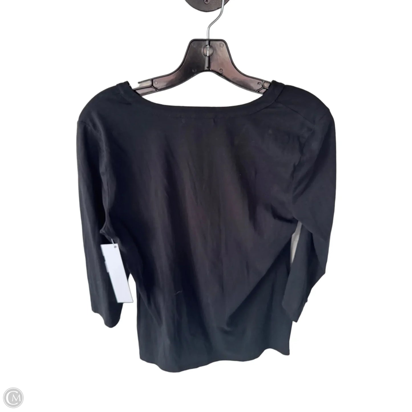 Top 3/4 Sleeve By Lauren By Ralph Lauren In Black, Size: M