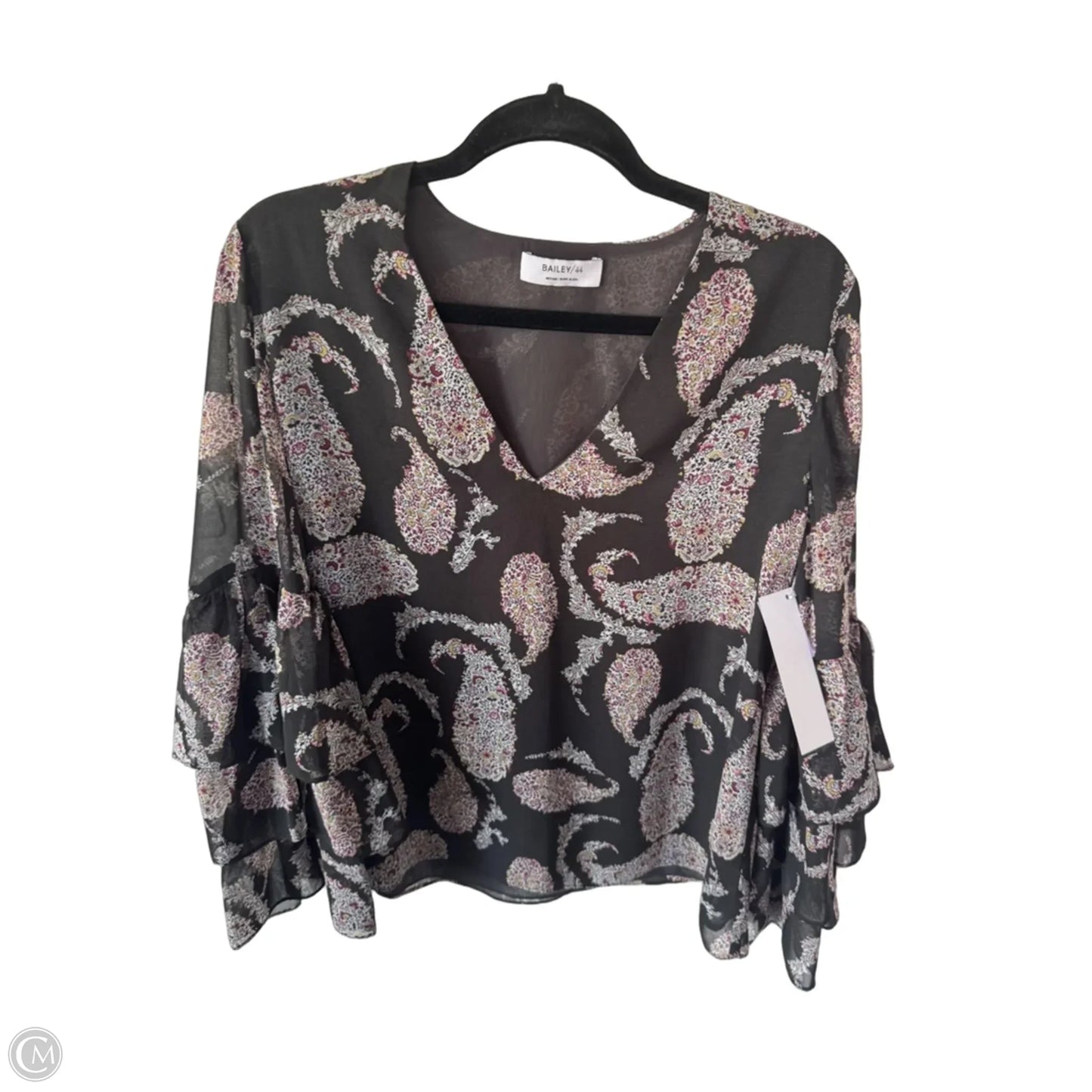 Top Long Sleeve By Bailey 44 In Black, Size: M
