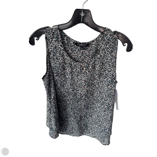 Top Sleeveless By Liverpool In Black & Cream, Size: S