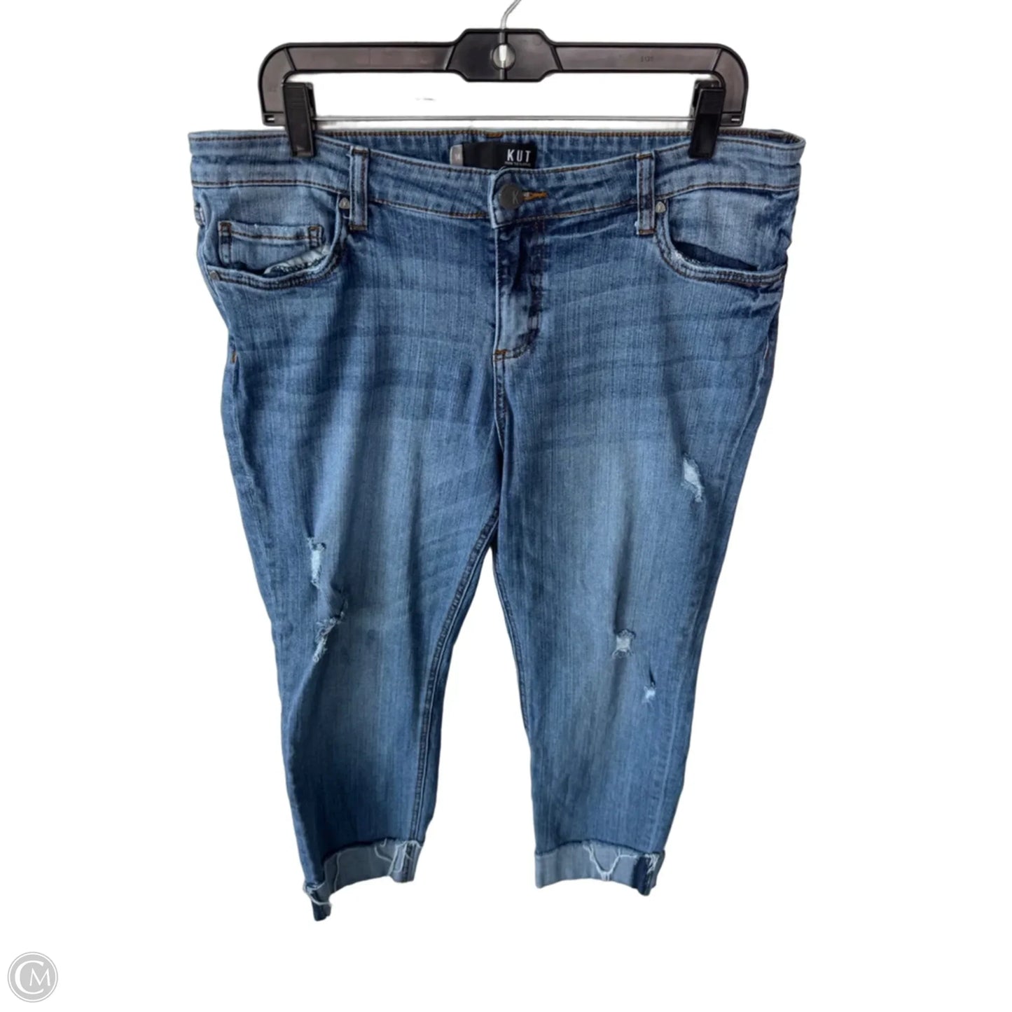 Jeans Boyfriend By Kut In Blue Denim, Size: 14