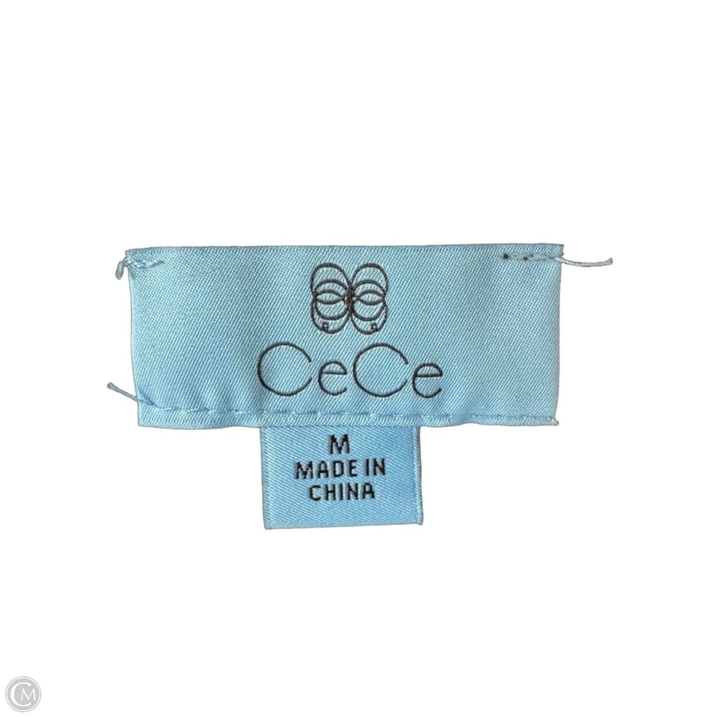 Top Long Sleeve By Cece In Black & Silver, Size: M