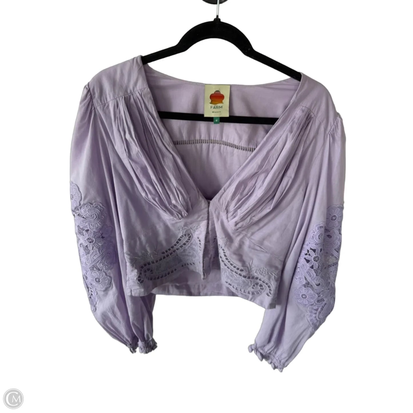 Top Long Sleeve By Farm Rio In Purple, Size: M