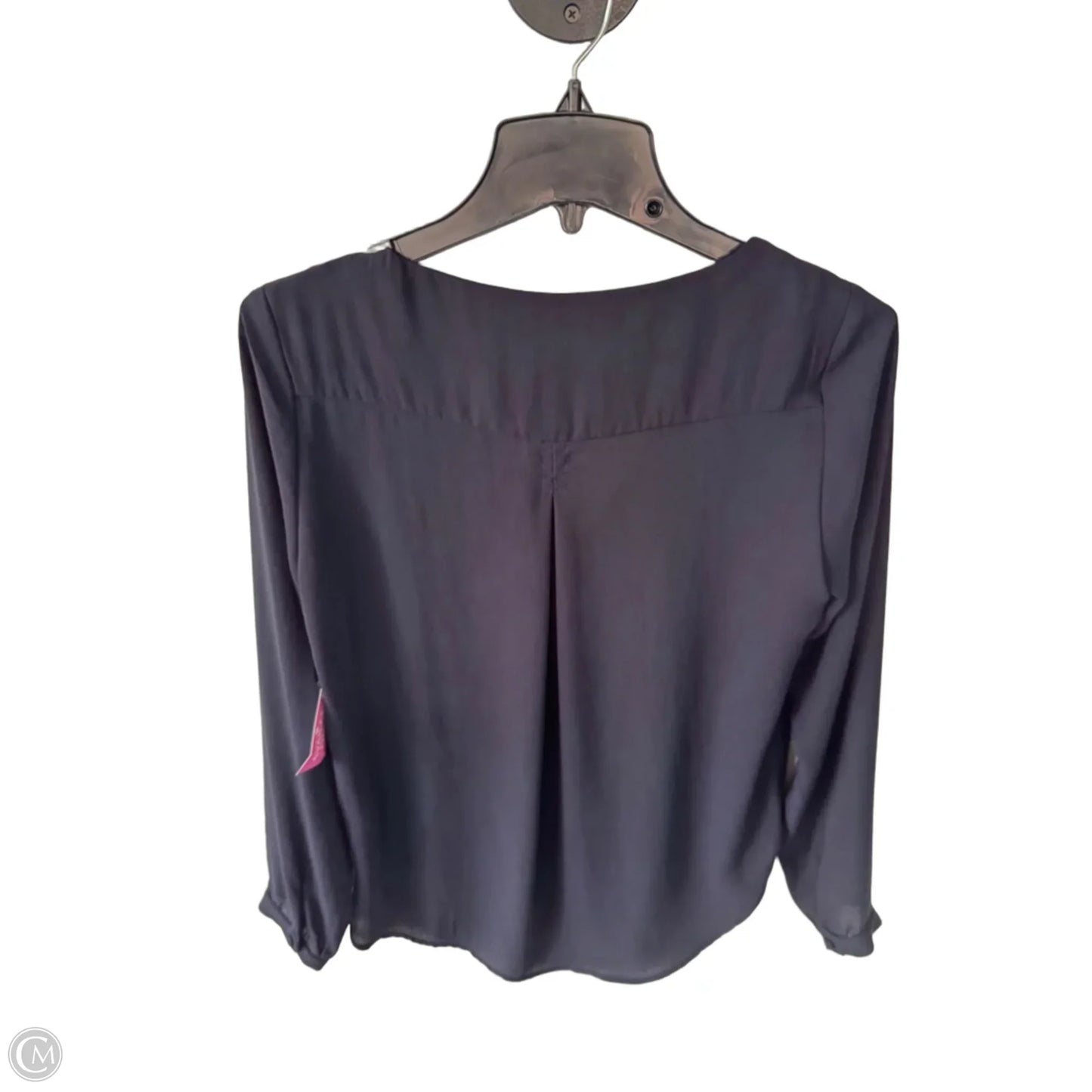 Top Long Sleeve By Veronica M In Navy, Size: Xs
