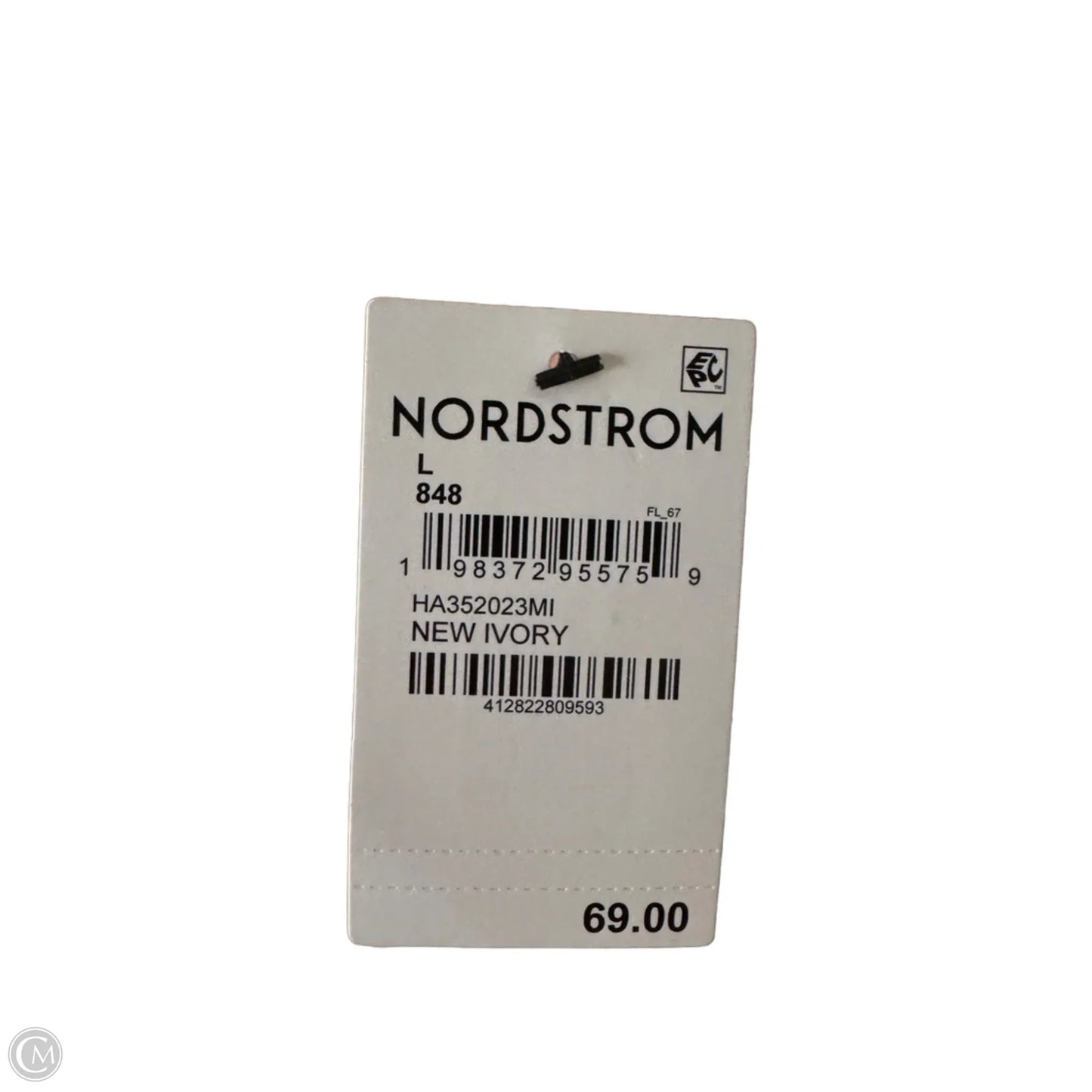Top Short Sleeve By Halogen In Black & Cream, Size: L