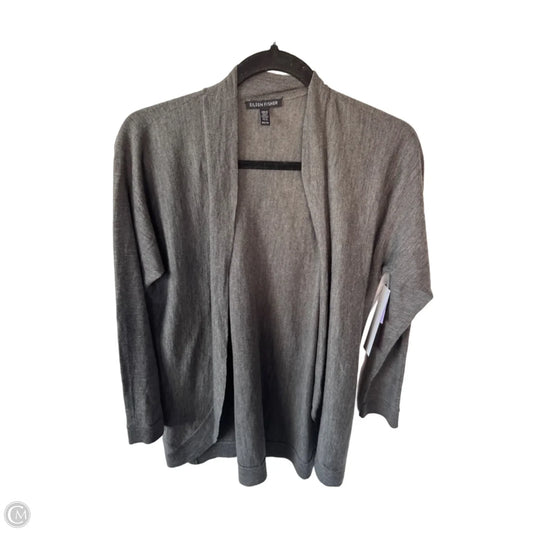Sweater Cardigan By Eileen Fisher In Grey, Size: Xs