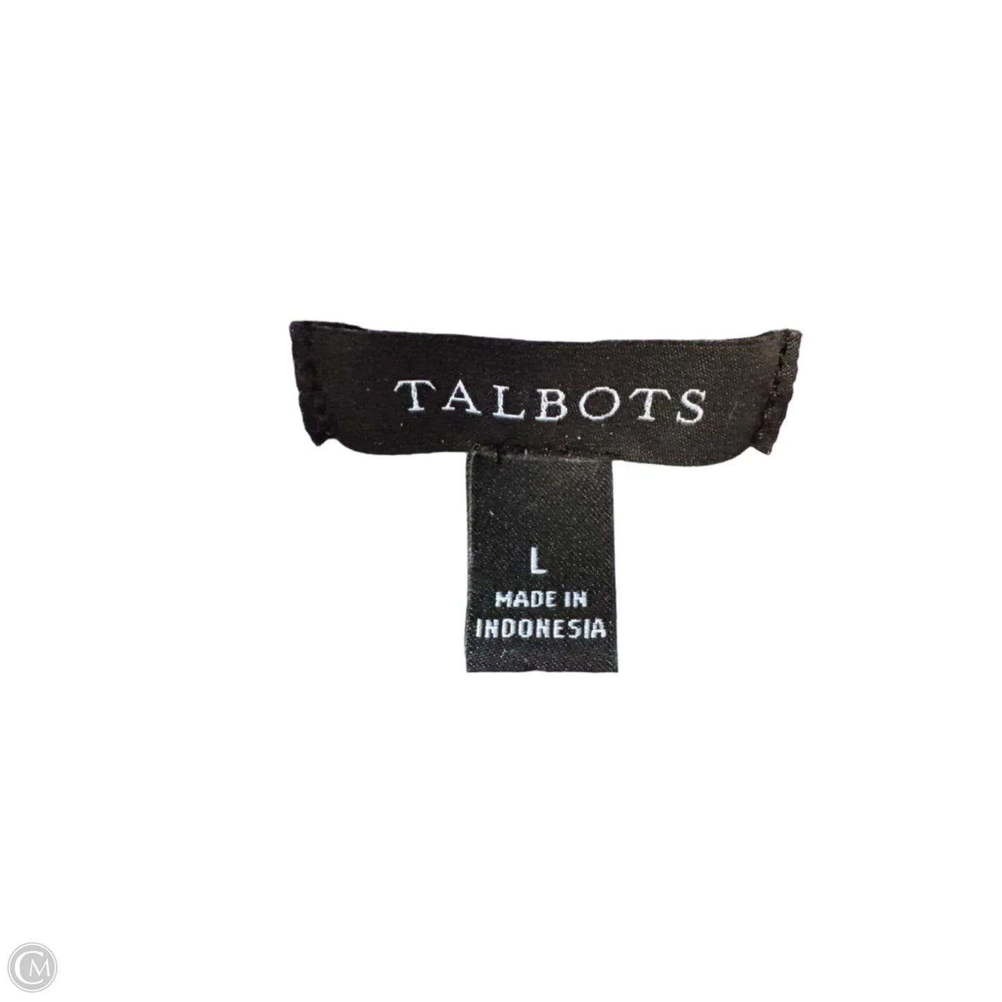 Top Long Sleeve By Talbots In Purple & White, Size: L