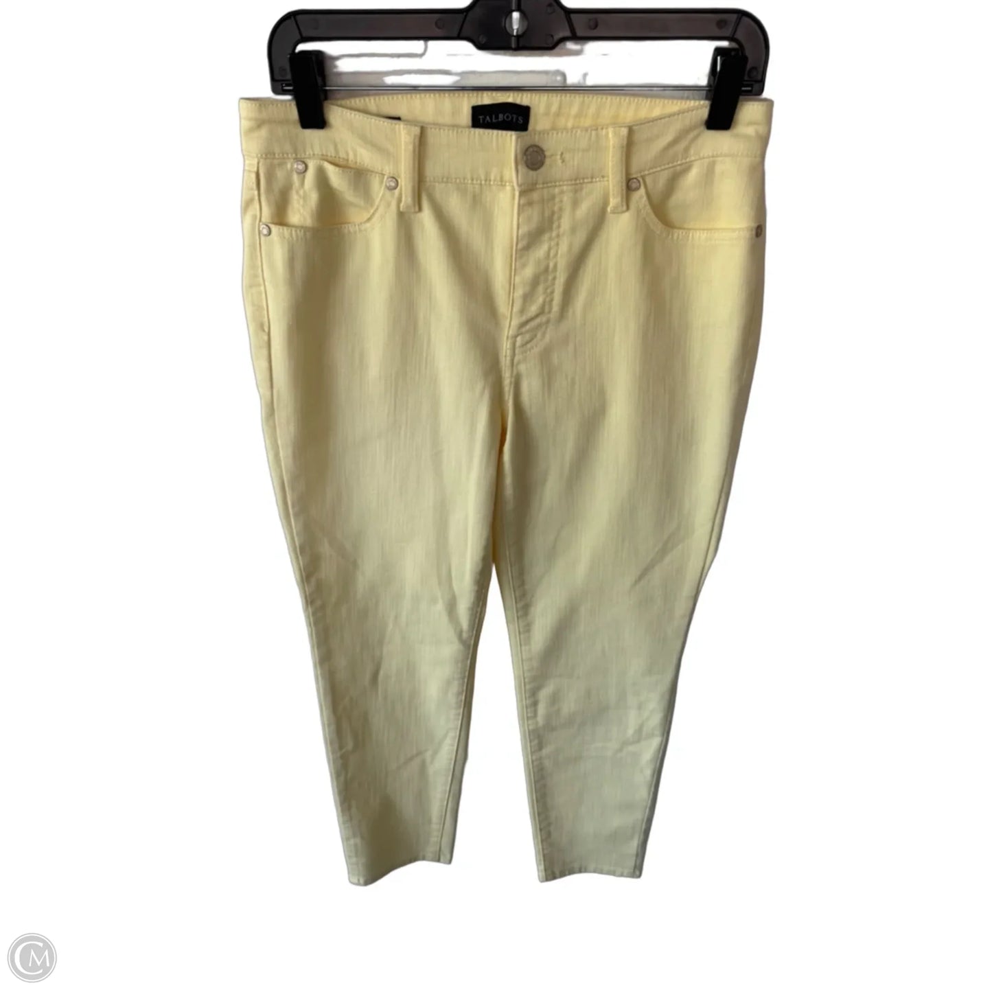 Jeans Straight By Talbots In Yellow Denim, Size: 6p