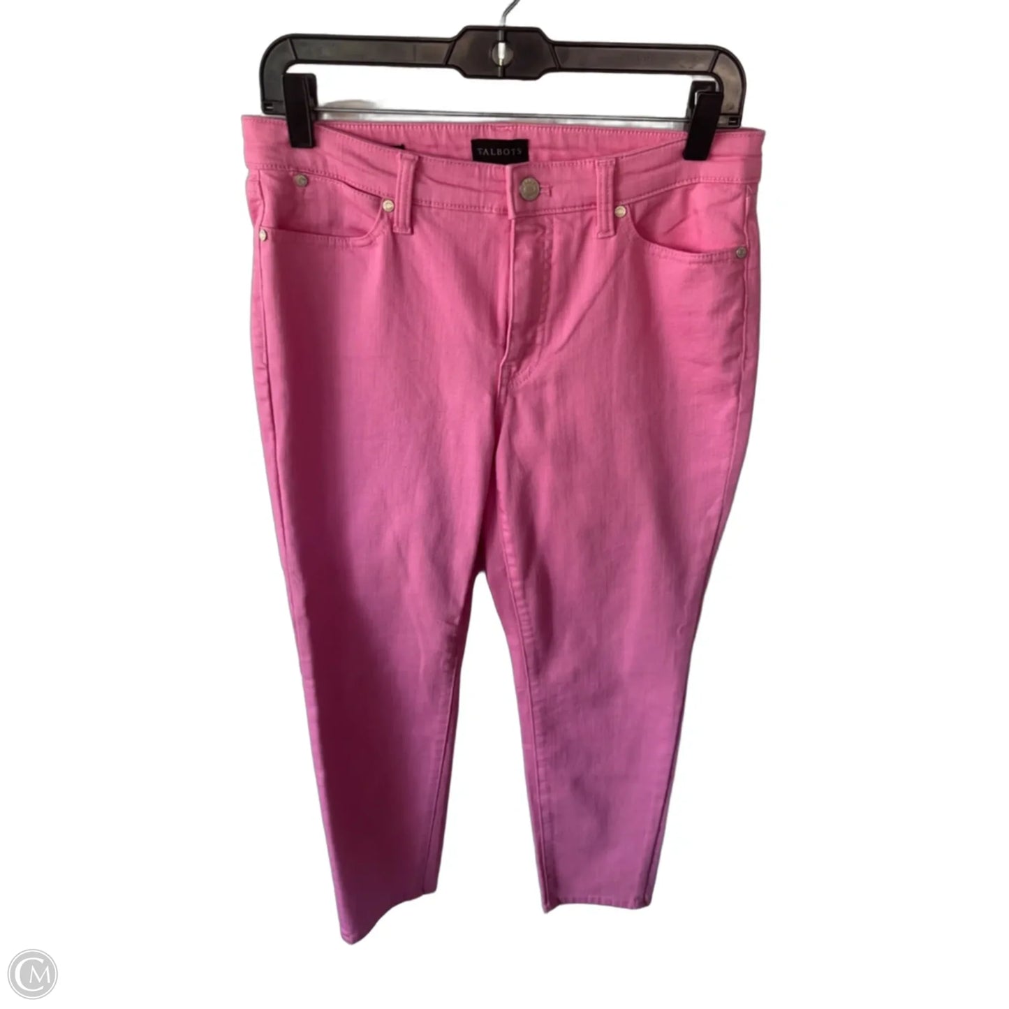 Jeans Straight By Talbots In Pink Denim, Size: 6p
