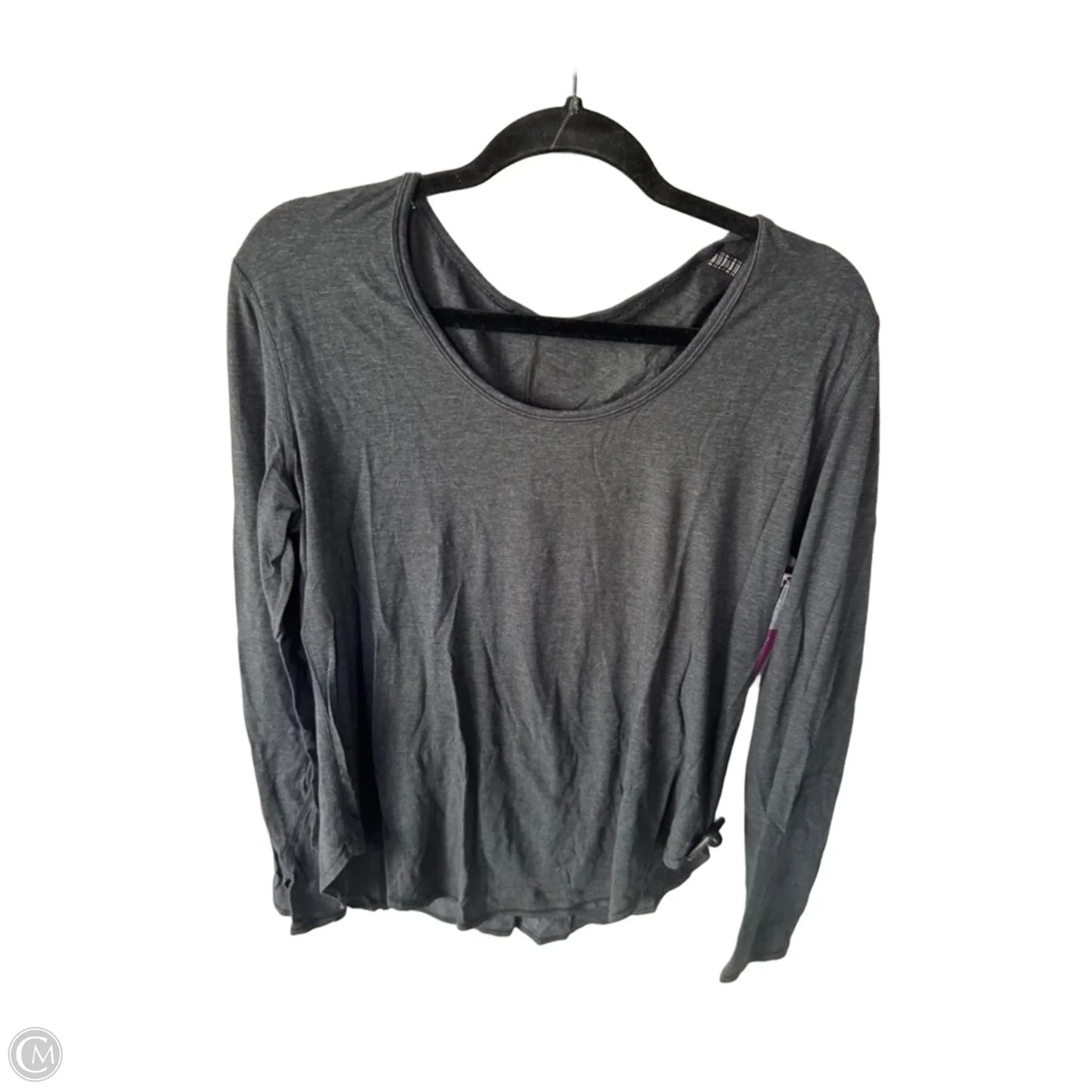 Athletic Top Long Sleeve Crewneck By Lululemon In Grey, Size: M