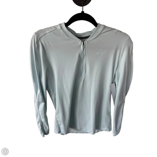 Athletic Top Long Sleeve Collar By Nike Apparel In Blue, Size: S