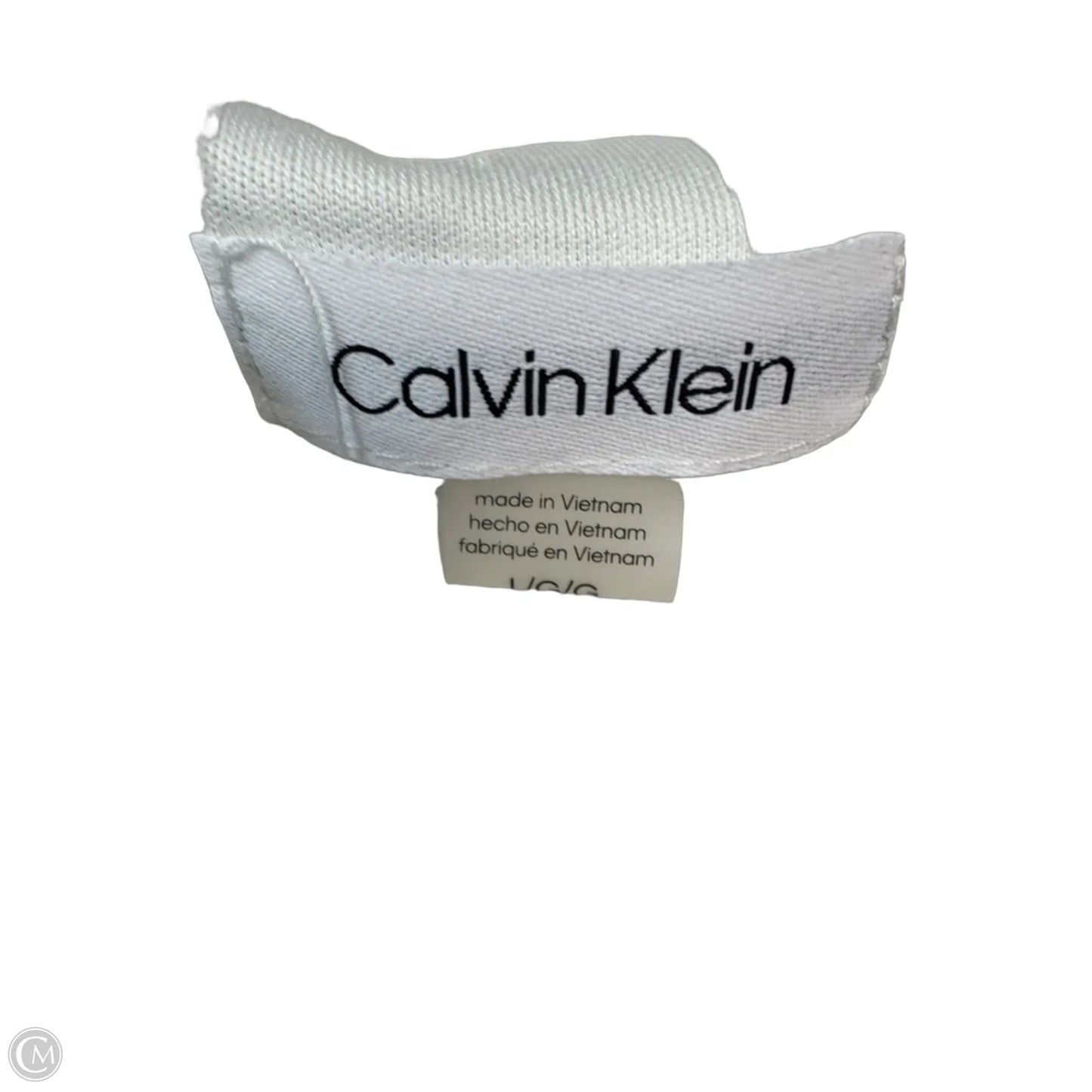 Top Sleeveless By Calvin Klein In Black & White, Size: L